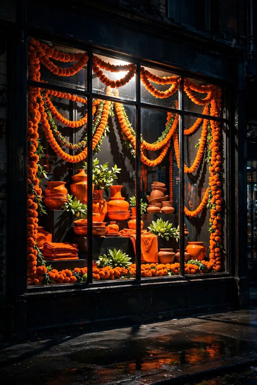 A decorated shop window